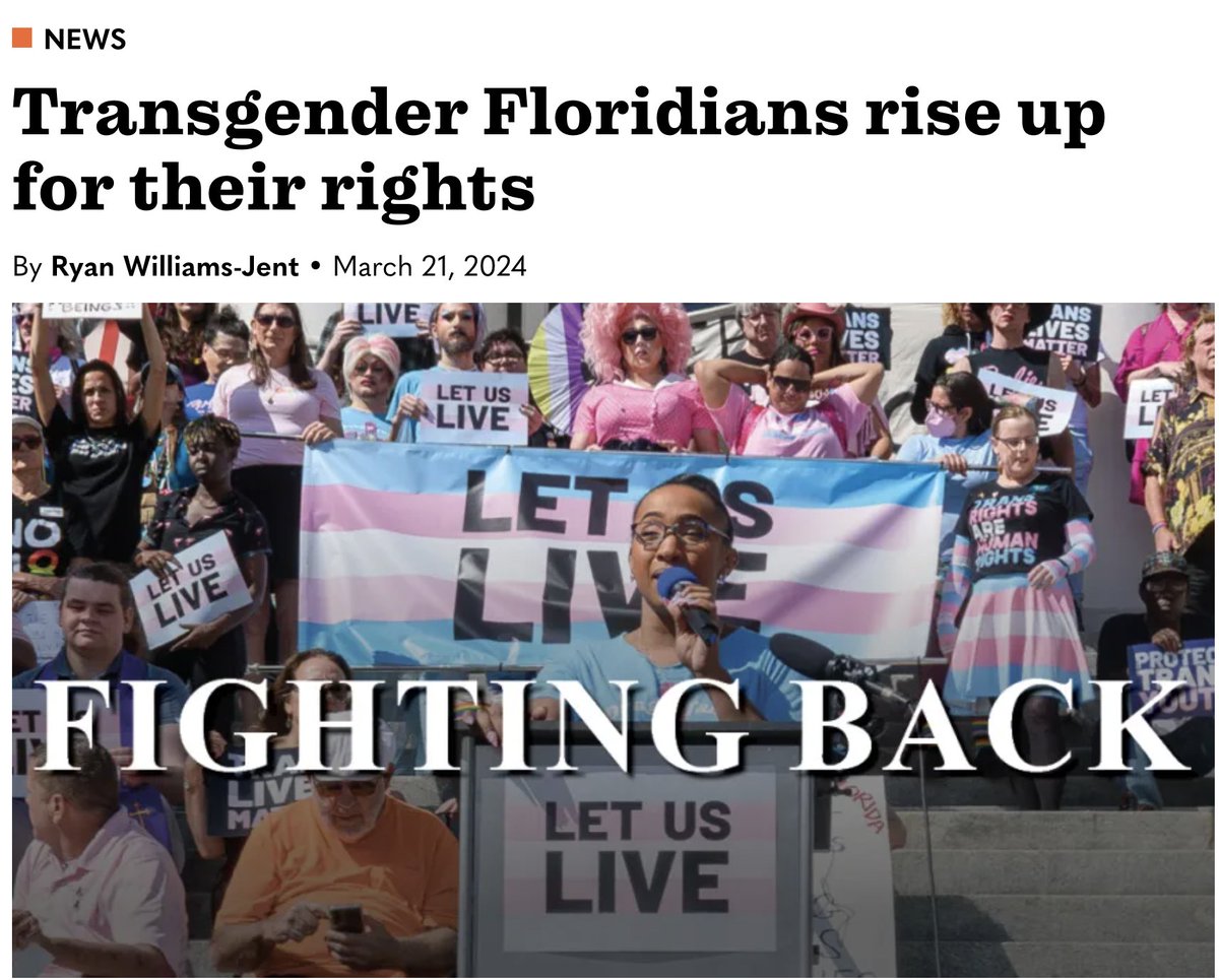 'The DeSantis Administration's obsession with scapegoating transgender Floridians has escalated into an outrageous attack that further erodes freedom & liberty in our state.' @1NadineSmith ow.ly/oVsY50QZFl9