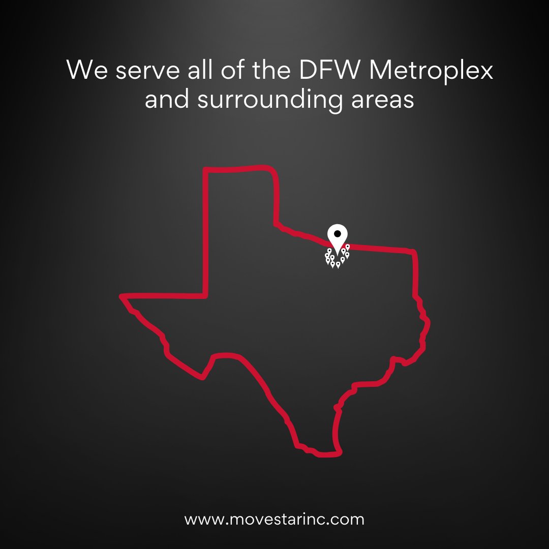 movestarinc's tweet image. Howdy, y'all! 🤠 Did you know we cover the entire DFW Metroplex and surrounding areas? Check out our service map for all the details: movestarinc.com/contact-us/

 #DFWMovers #MetroplexMovers #TexasMovers #MoveWithMoveStar