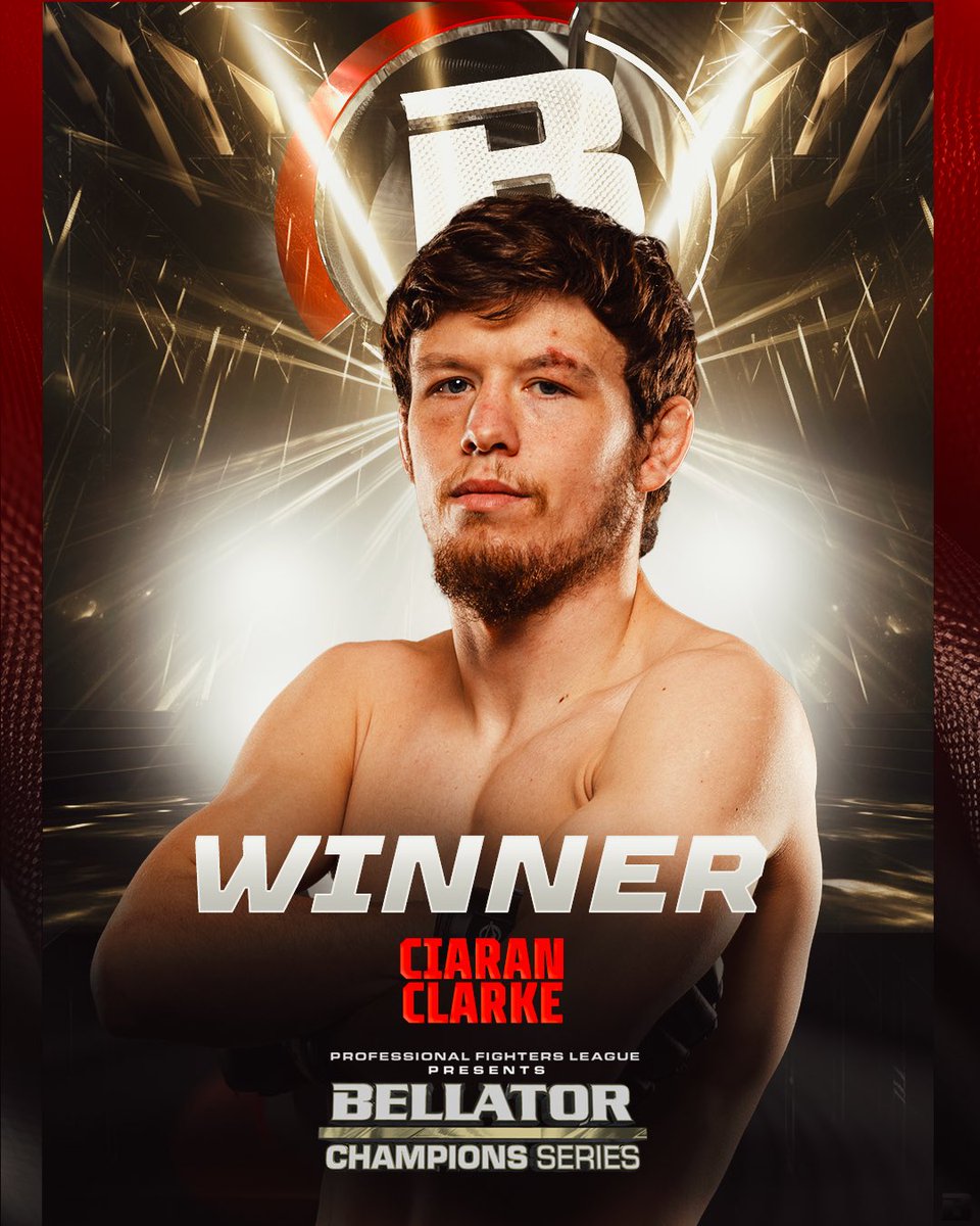 DOMINANT DISPLAY! 🔥

Ciaran Clarke extends his unbeaten record to 9-0 after his third round submission victory over Darius Mafi! 👏

 #BellatorBelfast | LIVE NOW
➡️ bellator.com/watch