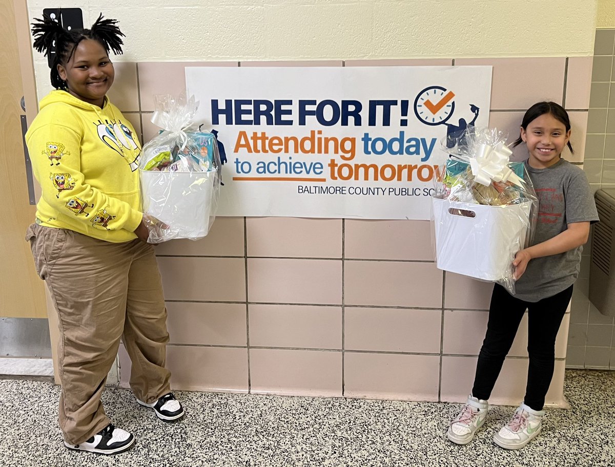 Congratulations to our Pre-Spring Break basket winners! Thank you @JudyFeathe39262 for supporting attendance @flesbcps @LetinaHall @mistermarthe #wearehereforit #attendancematters