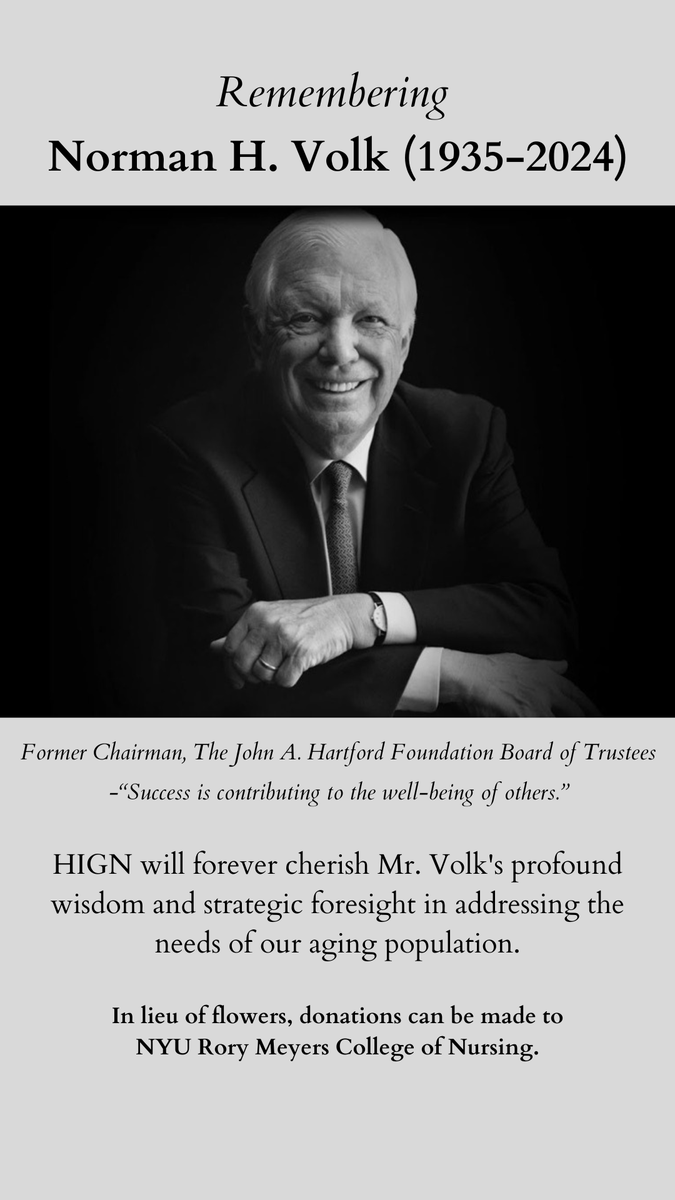 Please join us in celebrating the life of Norman H. Volk, a leading advocate and philanthropist whose vision had an indelible impact on the quality of life and healthcare for older adults. Continue reading: conta.cc/3Vqe0Xh #leadingadvocate #olderadults #geriatriceducation