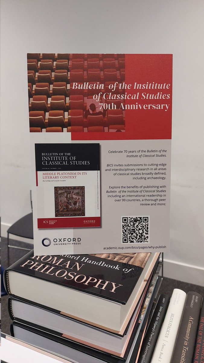 Lovely to see our journal anniversary card @Classical_Assoc #CA2024 @OUPAcademic stand.