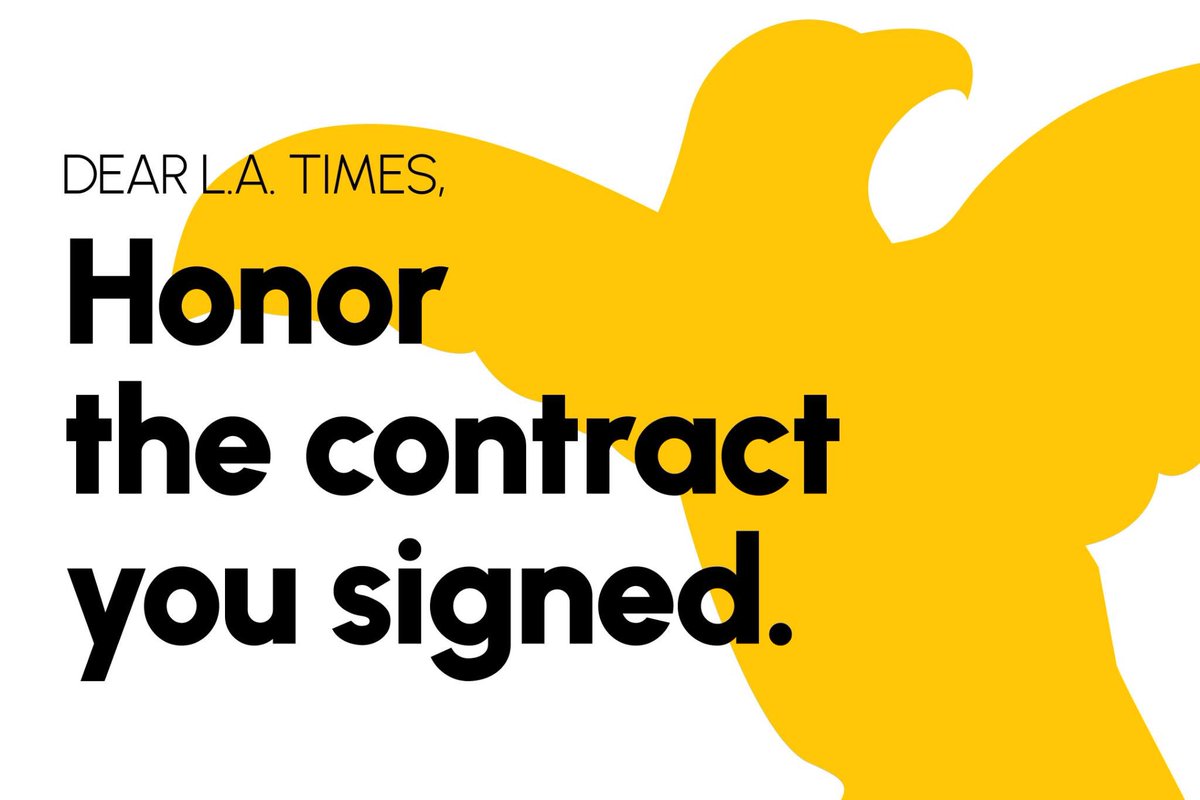 I’m standing with my colleagues today to send this message to our company: Honor the contract. Pay our colleagues the severance they're owed. @latguild