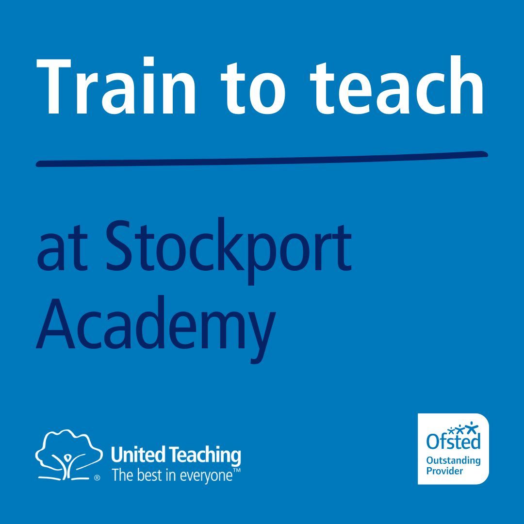 Stockport Academy (@sptacademy) on Twitter photo Want to become a teacher? 🧑 🏫
You can train to teach at our school, with our Outstanding teacher training provider <a href="/United_Teaching/">United Teaching National SCITT</a>
You'll be in the classroom from day one and qualify in 12 months.
Find out more: buff.ly/3TJG0DW
#TrainToTeach Want to become a teacher? 🧑 🏫
You can train to teach at our school, with our Outstanding teacher training provider <a href="/United_Teaching/">United Teaching National SCITT</a>
You'll be in the classroom from day one and qualify in 12 months.
Find out more: buff.ly/3TJG0DW
#TrainToTeach