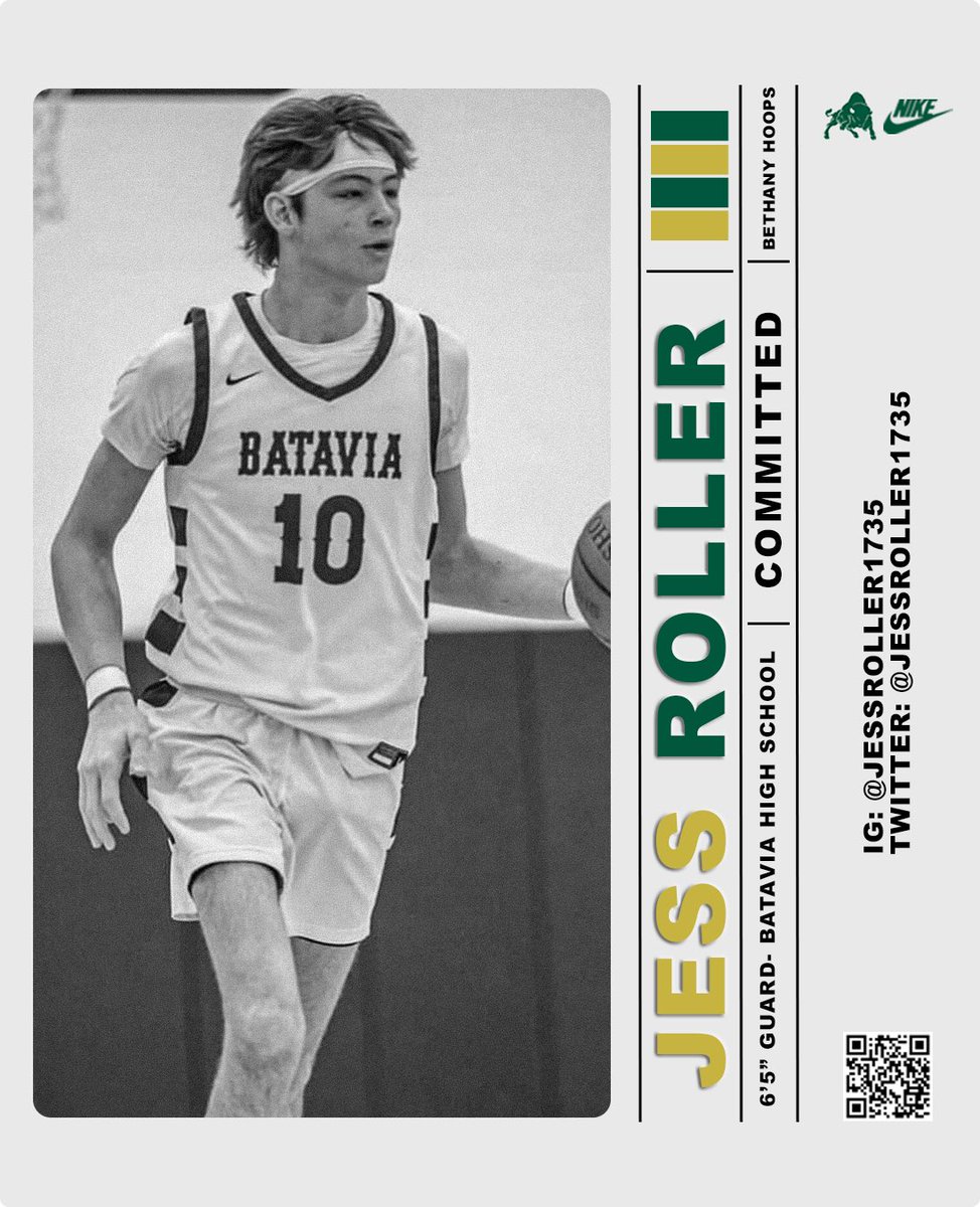 jessroller1735's tweet photo. I am blessed to announce that I will be committing to Bethany College and playing basketball! I want to thank my coaches and especially my Mom, Dad, and siblings. And I’d like to thank coach Johnson for this wonderful opportunity! Go Bison 🦬 @BataviaHoops @brad_johnson04 https://t.co/QNO5PEWBOf