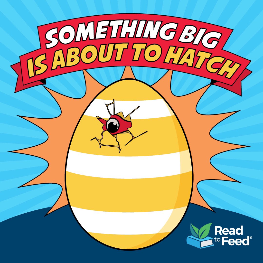 Read2Feed's tweet photo. Something is about to #Hatch - Stay tuned for updates regarding #ReadToFeed. What do you think is coming? Click the link in the bio for more info and download the #FREE app today! #childrenillustration #childrenreading #kids #kidsbooksofinstagram #kidsbookreview #reading #read https://t.co/9S4sZvyaee