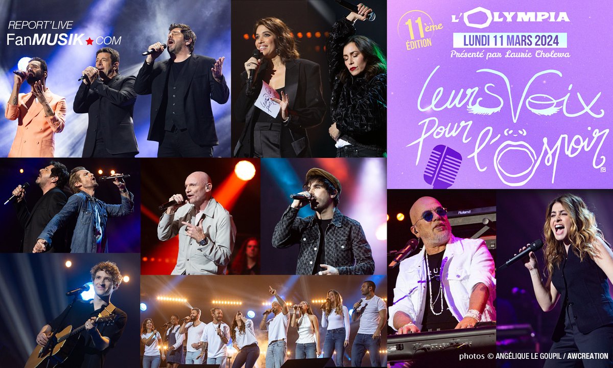Lundi 11 mars a eu lieu le concert caritatif annuel @voixpourlespoir à @OLYMPIAHALL à Paris. Report'live avec photos ▶️ fanmusik.com/report-live/25… 📷 @awcreation #reportlive #fanmusik #LutteContreLeCancer