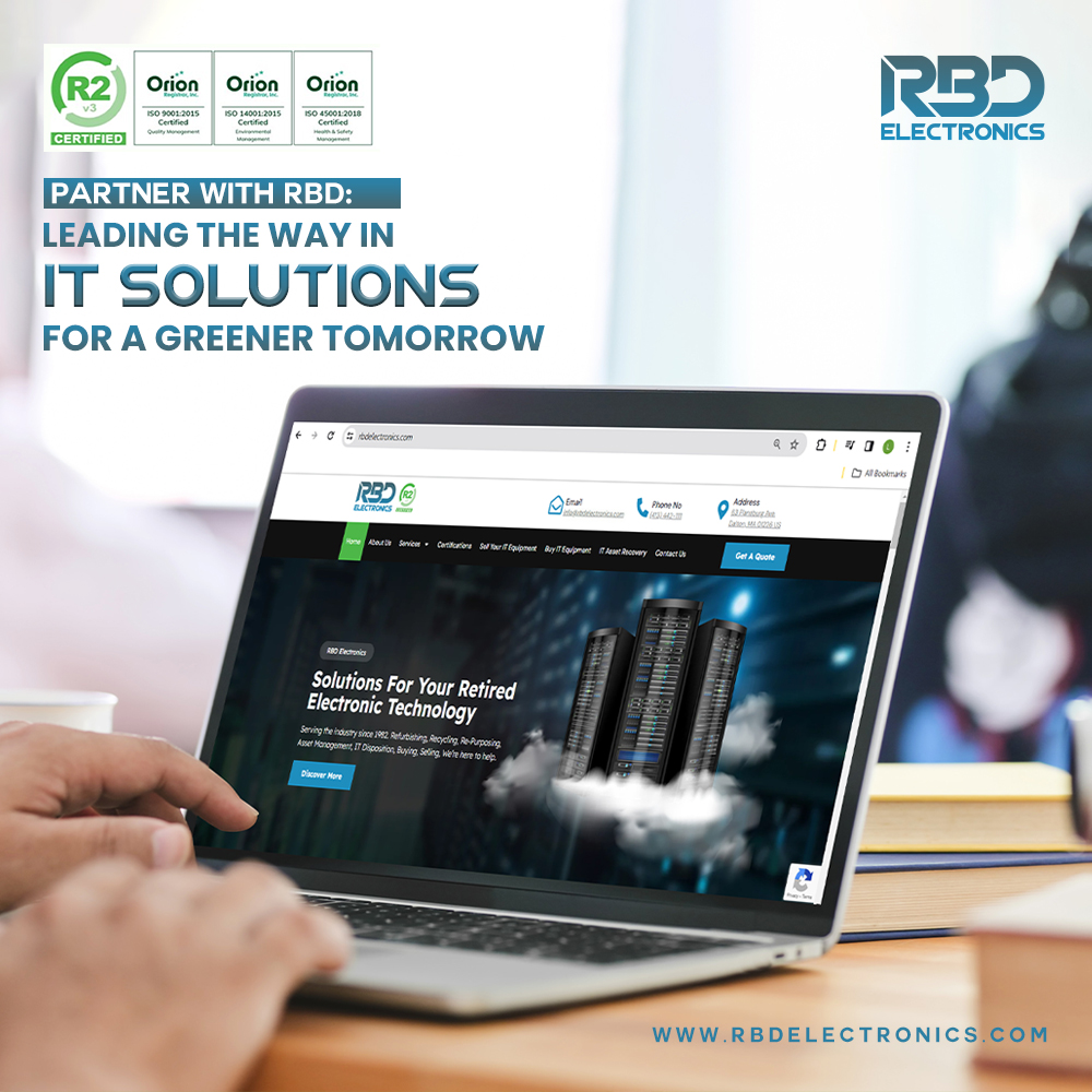 Join forces with RBD and become a part of the green revolution in IT solutions. Let's make a greener tomorrow, today. 
Connect with RBD now! rbdelectronics.com

#ROI #refurbishedlaptops #R2V3 #refurbishedtech #refurbishedtechnology #ITAD #harddrivewiping #desktopcomputer
