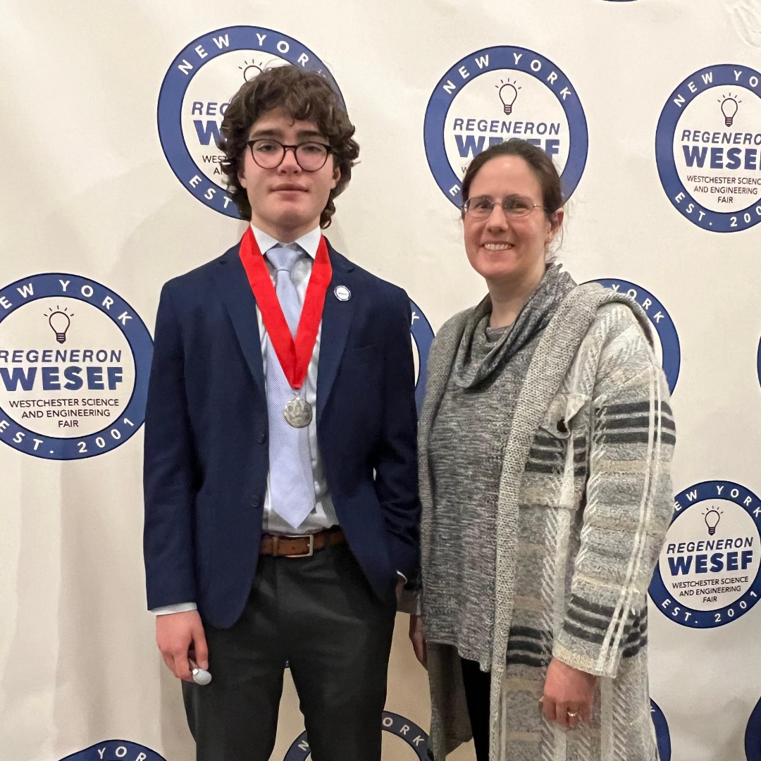 IonaPrep's tweet photo. Congratulations to Aydan Gerber '24 and Mateo Del Rio Lanse '25, 2 of our #ScienceResearchProgram scholars who — under the tutelage of Dr. Katie Saliba P'28,'33 — placed 2nd in their divisions (behavioral &amp; computer science, respectively) at last night's @Regeneron #WESEF Awards! https://t.co/VHEcMA4cwg