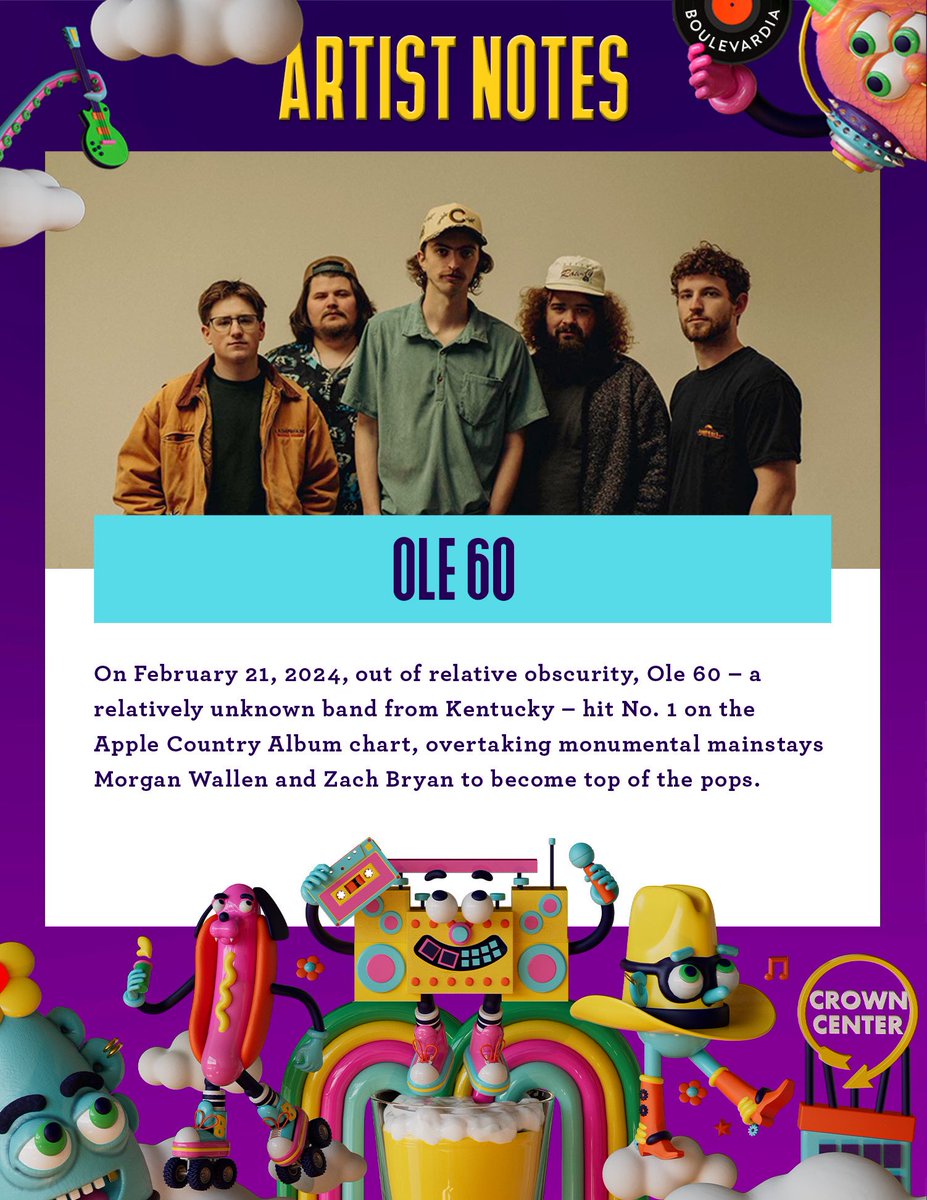 See Ole 60 perform at Boulevardia this summer! All ticket packages and special experiences are ON SALE NOW! boulevardia.com/tickets/