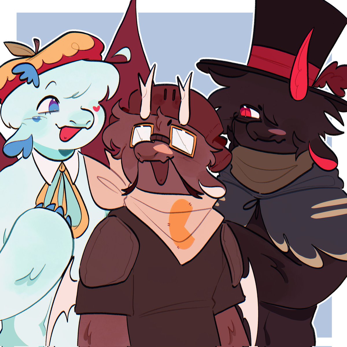 Logicalampshade's tweet image. 💙🤍❤️
#pommefanart #ramonfanart #dapperfanart