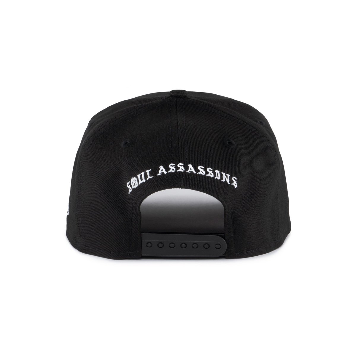 Our Limited Edition New Era 9FORTY A-Frame Snapback features an embroidered SA logo on the front panels with a New Era Logo at left-wear side, and SOUL ASSASSINS embroidered over the rear snap closure. This 5-panel cap boasts a medium depth profile, SoulAssassins.com