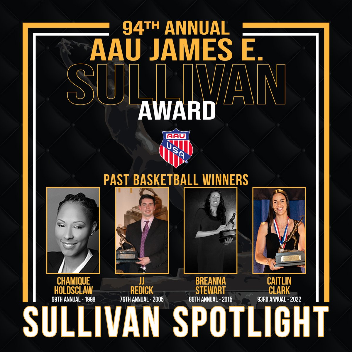 Not 1, not 2, nope, not even 3 but 8 AAU Sullivan award recipients have come from the sport of basketball ❗ 🏀 Read all about it here: bit.ly/43xjtxC