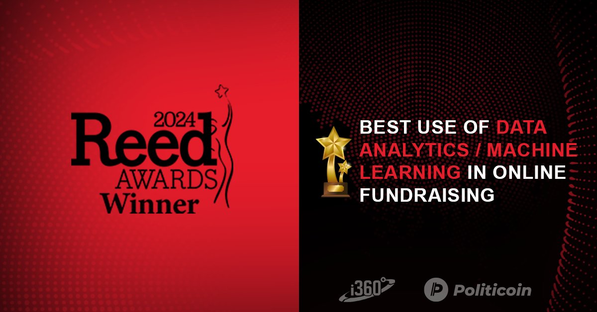 Extremely exciting night for Politicoin!
We received two Reed Awards from @C_and_E for the 2023 cycle.

✅ Best use of Data Analytics in Online Fundraising 
✅ BEst use of Technology for GOTV 

Thank you to our amazing partners @rumbleup & @i360_US