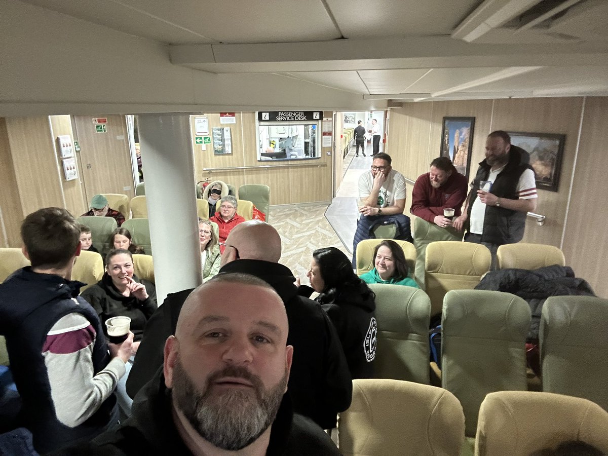 Thomas’s first rugby tour. 16 thirteen year olds and a selection of Dads. What could possibly go wrong? For some reason quite a few Mums have insisted on coming🤷🏻‍♂️. Why do they not trust us?  #WRFCIOMTOUR