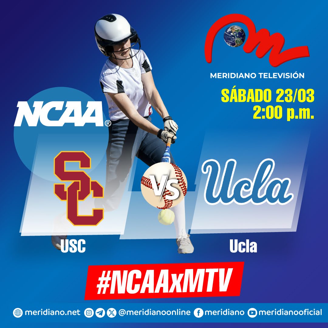 Meridianoonline's tweet photo. Doble jornada del deporte universitario americano #NCAAxMTV
.
Hoy 23/03
Softboll Femenino
UCLA 🆚 Washington
12:30p.m.
.
USC🆚UCLA
2:00p.m.
.
Disfruta la mejor programación que sólo los especialistas en deporte pueden ofrecerte.
.
#meridiano #softboll #deporte #usa https://t.co/JUme7Qdifl