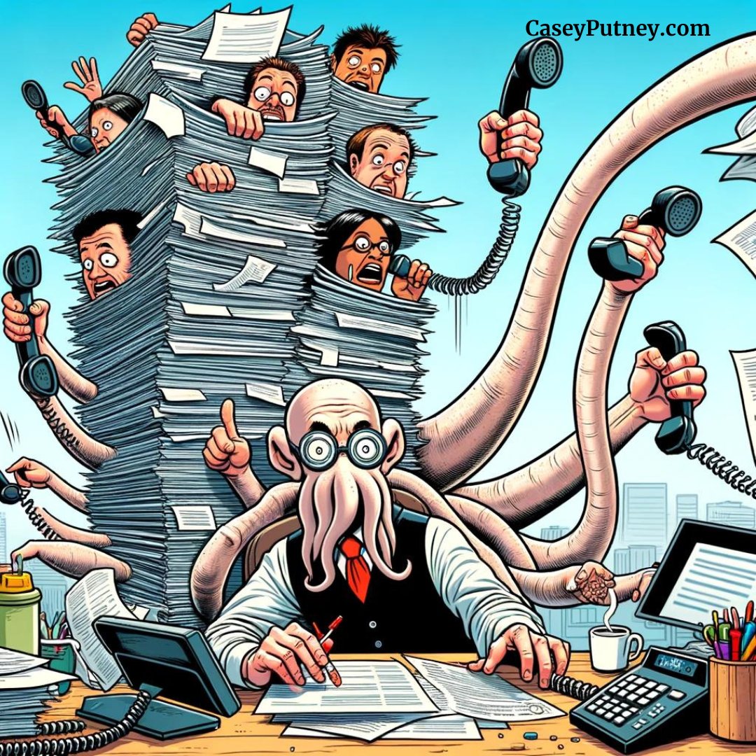 caseyputney's tweet photo. Sometimes, the supervisor's workday feels like a test of how many arms you wish you had. #CaseyPutney
#supervisor #leadership https://t.co/fjGMK0cPsk