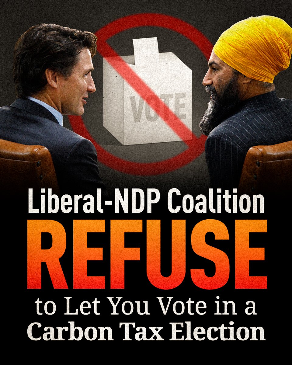 If the Liberals and NDP are so sure that Canadians want a carbon tax, which will increase by 23% on April 1, then they should have had no problem letting Canadians decide in an election. They are scared and desperately clinging to power. They are not worth the cost.