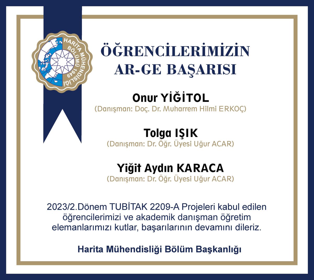YTÜ Harita Mühendisliği Bölümü (@ytu_hrm) on Twitter photo 