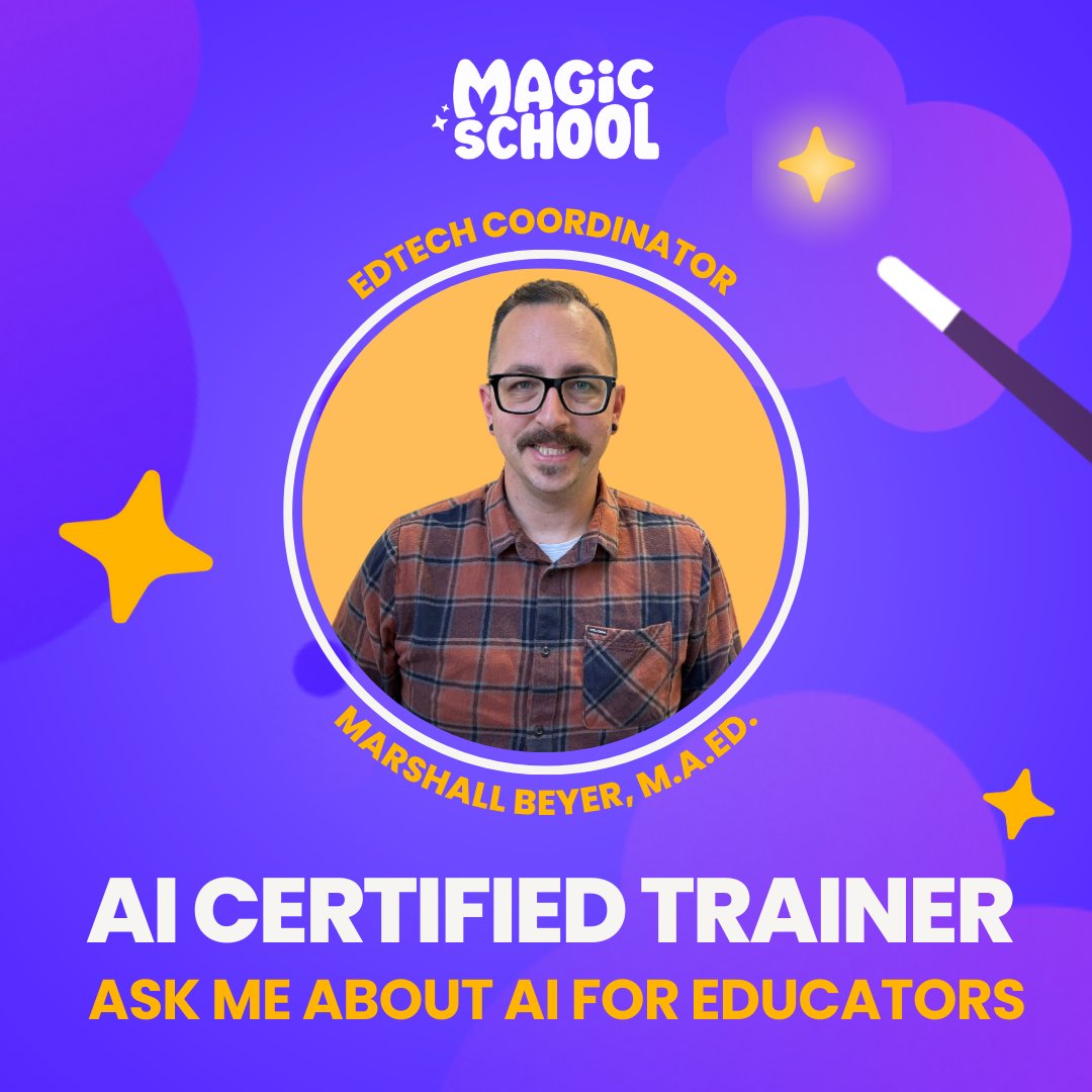 I am proud to share I am now an AI Certified Trainer with MagicSchool! #magicschool #aiineducation