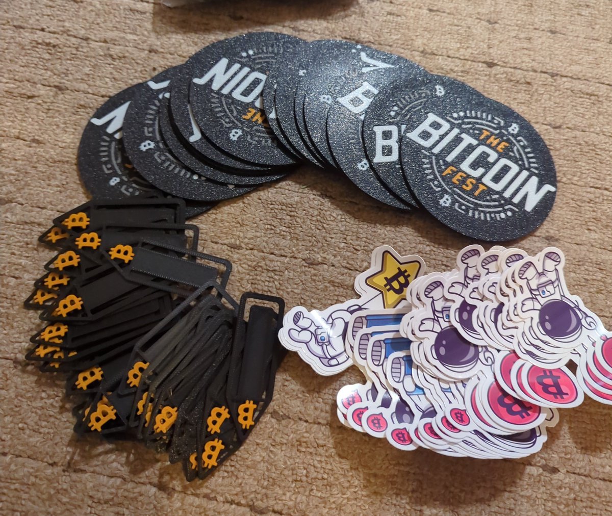 Look what's just arrived for the VIP goodie bags at #thebitcoinfest. Massive thanks to <a href="/BTCStickersUK/">Bitcoin Stickers UK</a> for the support, sponsorship and sending these over. You guys are awesome.