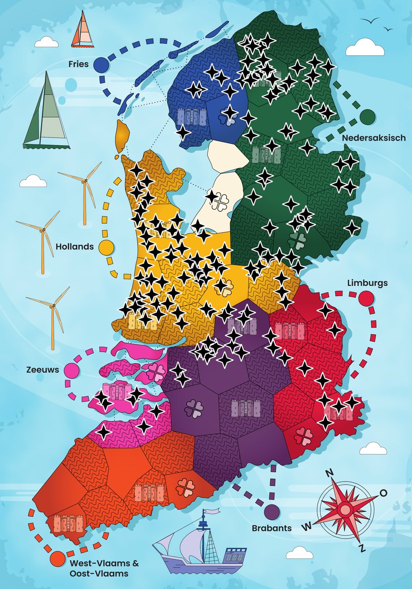 We hebben nog werk aan de winkel in Vlaanderen, maar mooi om te zien dat ons bordspel #Streektaalstrijd zo goed verspreid geraakt is in Nederland! 

Wilt u graag de tweede editie hebben in april? U kunt het spel voorbestellen in de Universiteitswinkel (ishop.shopfactory.com)