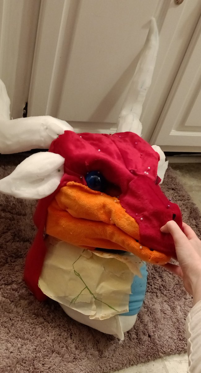AstralSoulace's tweet image. Peril fursuit update 💀

#wingsoffire #wof #fursuit