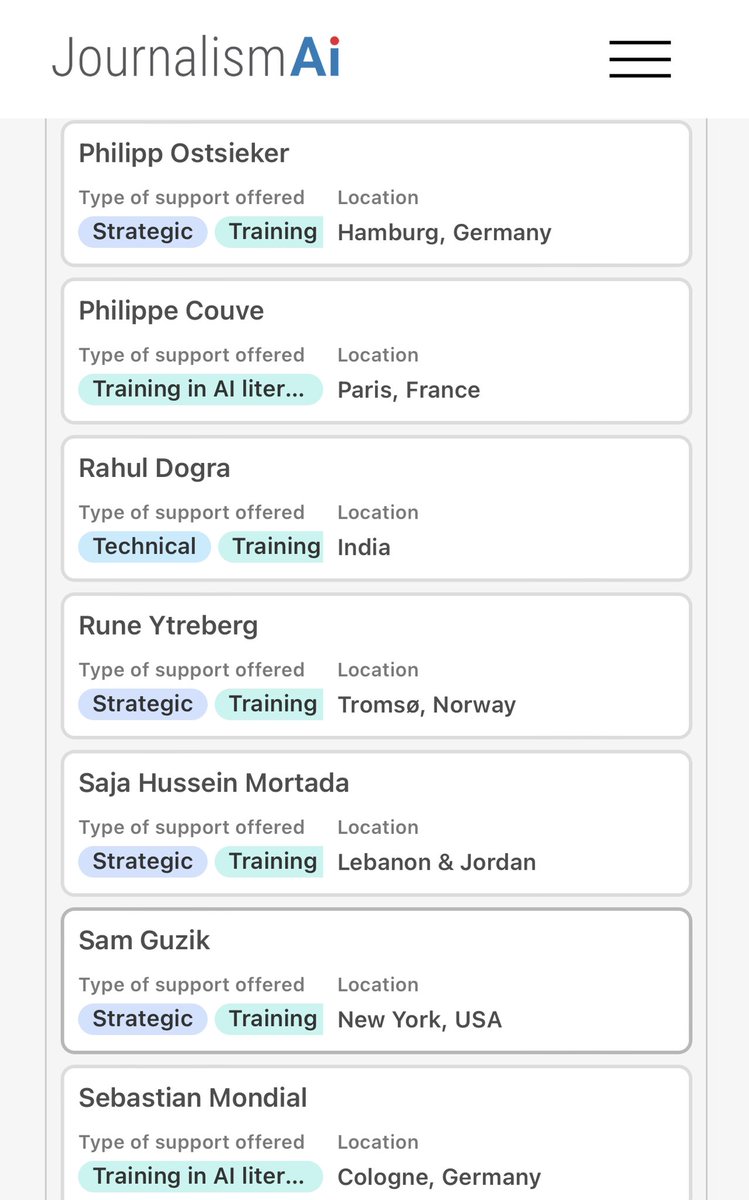 For media organizations in #MENA interested in discovering how #AI can enhance your operations, or seeking consultation & training, feel free to contact me! Thanks @PolisLSE for having me in your Directory of AI Journalism Consultants/Trainers 👇 journalismai.info/resources/dire…