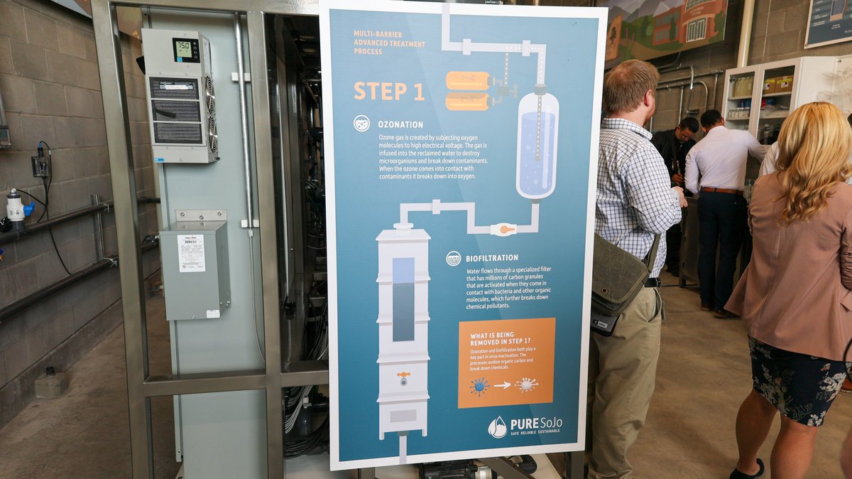 UtahDEQ's tweet photo. After starting work with @southjordancity &amp; Carollo Engineers in 2019, the Division of Drinking Water is excited to get the first tastes of Pure SoJo. 

Congratulations to DDW scientists Dani Zebelean and Sarah Page for their involvement with this project. https://t.co/5S4MZ7plqN