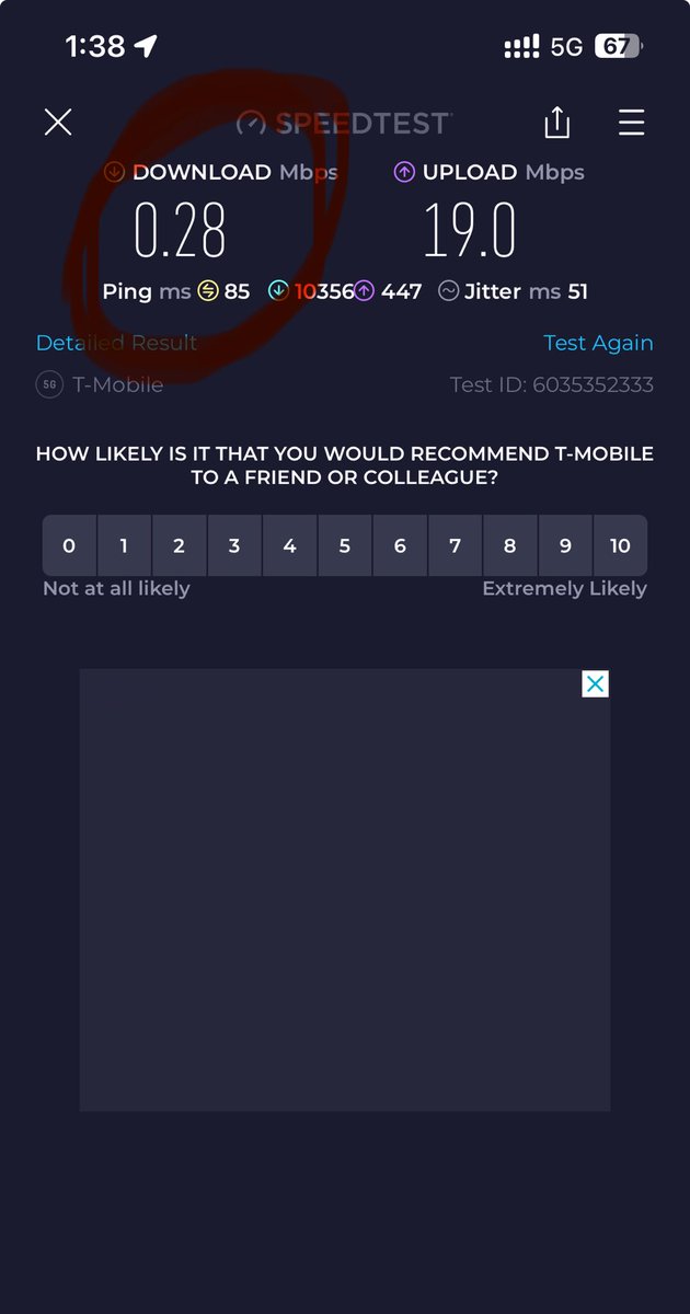 T-Mobile 5G Internet Pésimo Les ha pasado esto? ⁦@TMobile⁩