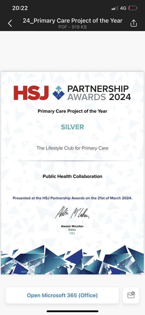 So delighted to receive our official Silver @HSJ_Awards in recognition of ‘outstanding dedication to improving healthcare and effective collaboration with the @NHS’ for our Lifestyle Club coaching service that is reversing T2D for NHS patients #reverset2d