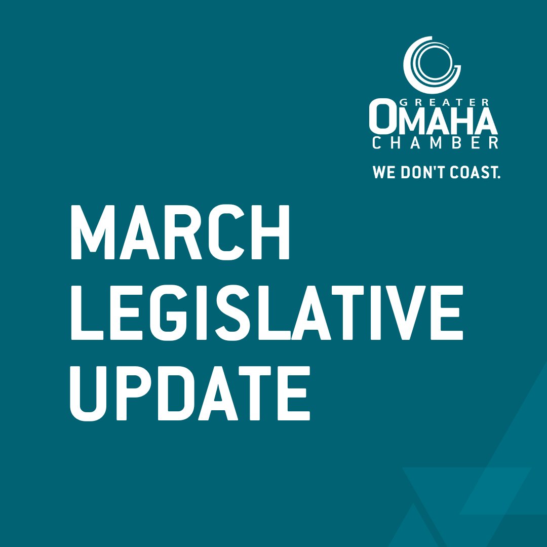 Don't miss out on the latest legislative update! The 2024 session enters its final stretch. Learn about key amendments, budget allocations, and upcoming debates that could impact your business. Stay informed, stay engaged! bit.ly/3PvKr2x #OmahaChamber #wedontcoast