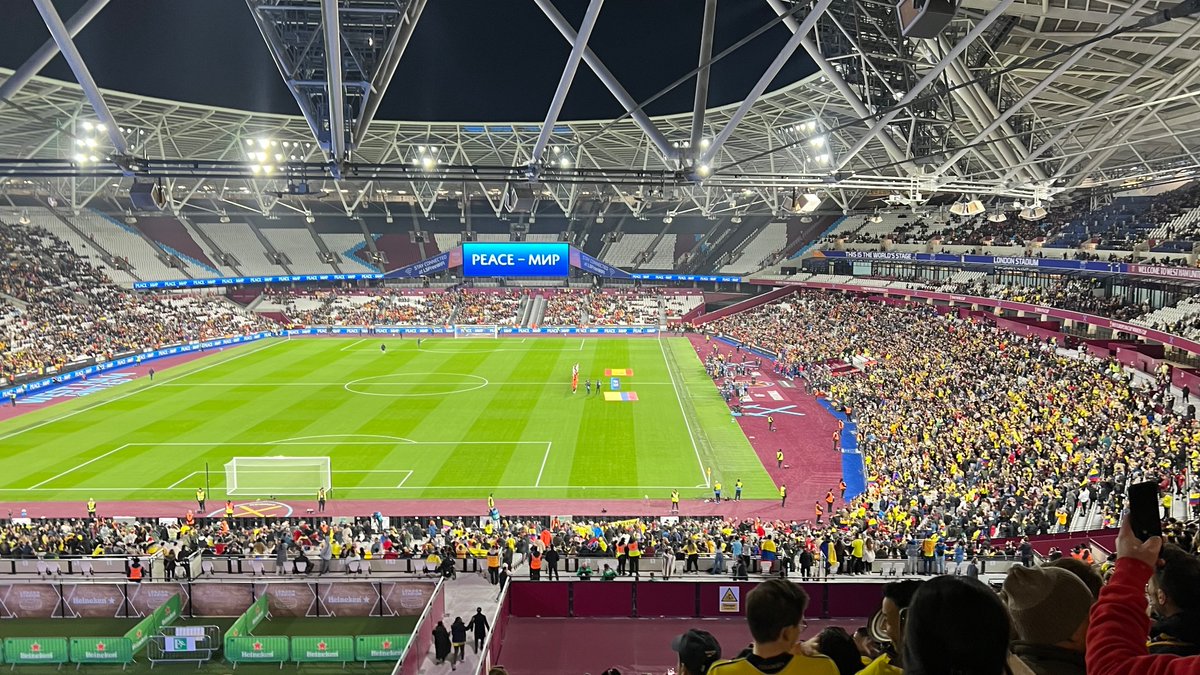 At the London Stadium, hoping to see Asprilla! Spain v Columbia #WatfordFC