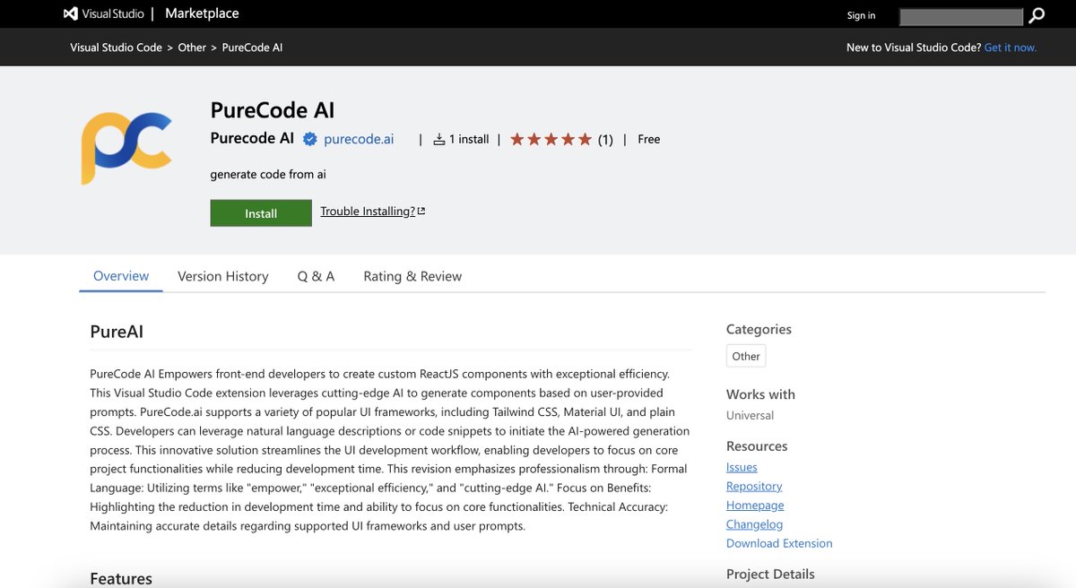 generatecode's tweet image. PureCode AI is now live on the VS Code Marketplace. Generate UI components with AI prompts with PureCode's VS Code extension!
purecode.ai
lnkd.in/gMF3KxT4
#vscode #react #ai #automation #frontend #ml #tailwindcss #mui #generatecode #softwaredev