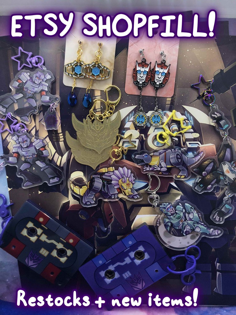 📢ET /// SY IS NOW BACK 0PEN!! 📢

I have both restocks AND a bunch of new items!  I did sell out of a lot of stuff at tfcon (mainly the g1 charms), which I will be restocking at a later date!

🔗in reply⬇️