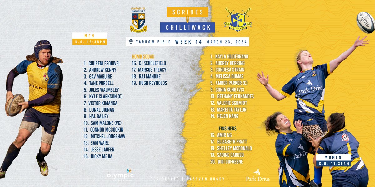 Double Header 📷
Both Scribes teams are heading to Chilliwack to go head-to-head with @chwk_crusaders !!! It's time for some great action!! Go Scribes!!!!

#scribesrfc #eastvanrugby #letsgoscribes #bcrugby #rugbycanada #rugby #eastvan #troutlake #empirefield #jointhegame