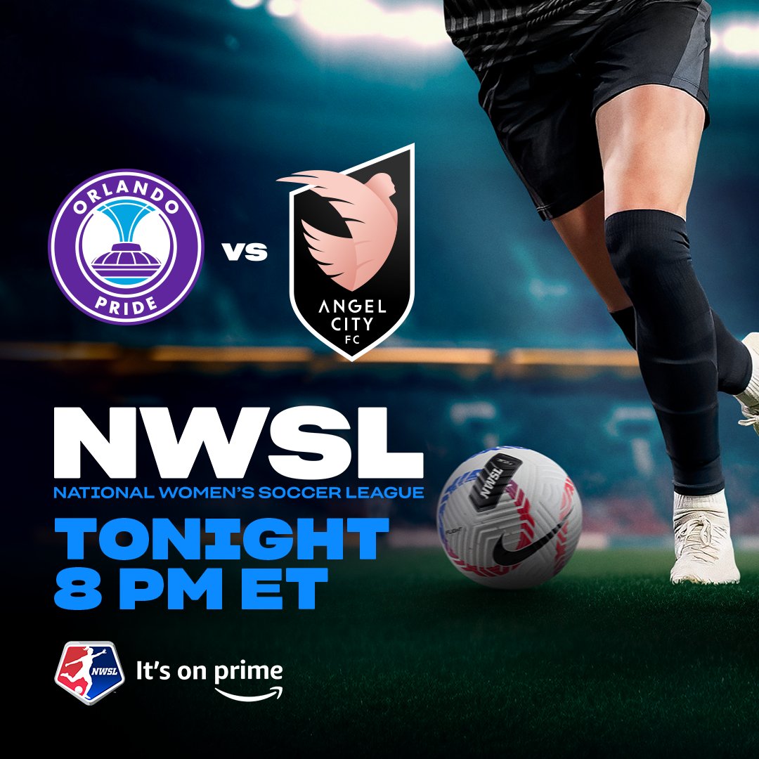 Catch @NWSL action at 8pm ET tonight as the @ORLPride host @weareangelcity on Prime Video.