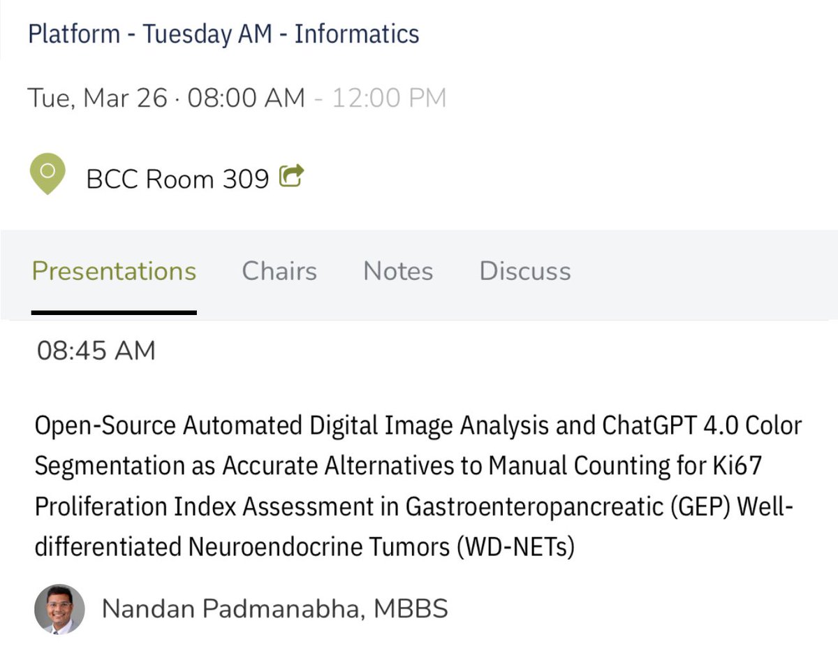 Are you tired of manually counting Ki67 Proliferation Indexes for Neuroendocrine tumors? There are easier, free, and accurate ways! Join us on Tuesday at 8:45a to find out - #USCAP2024 @BIDMCpath #PathTwitter