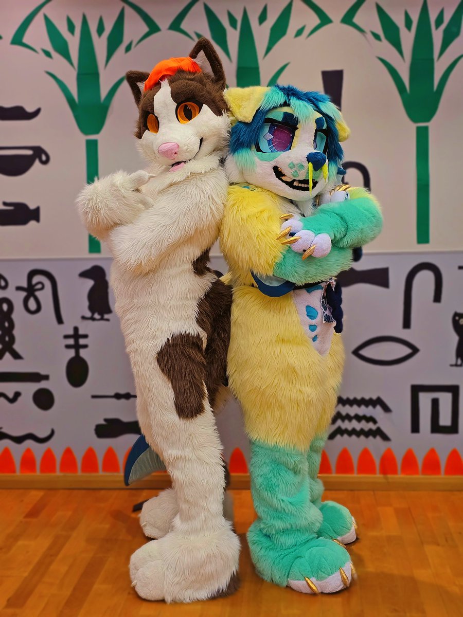 Moumoonzy's tweet photo. Happy #FursuitFriday with the kitty cat cat!! @FurryMitsuky !! 🐾💛

📸 : @Pitou_Rikou 🧡 https://t.co/H9qWZfLnY7