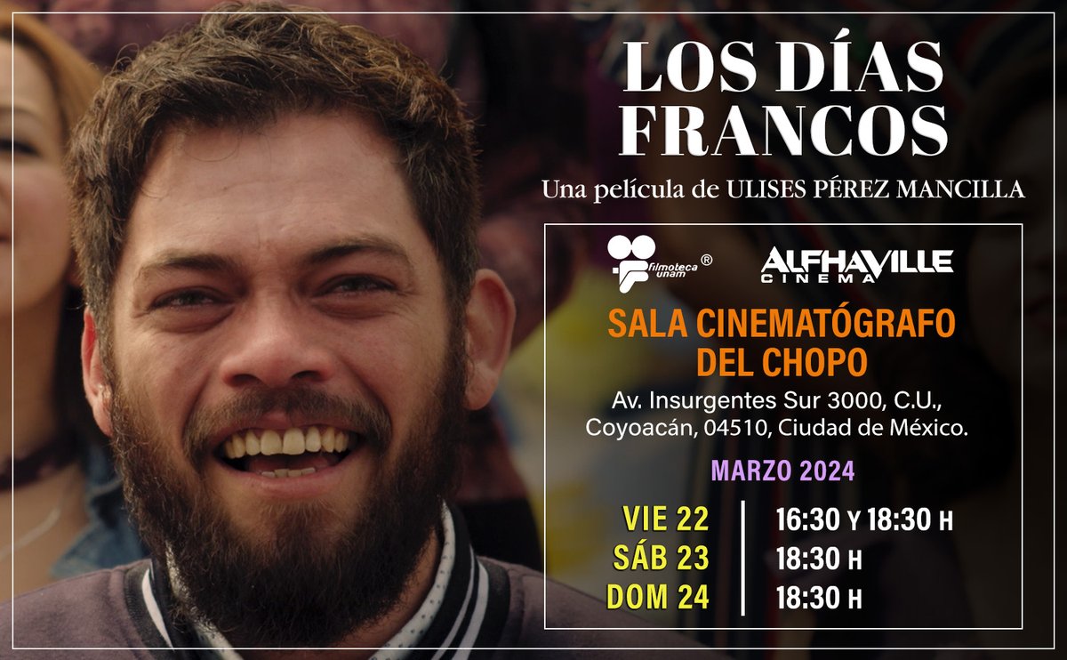 alfhaville's tweet photo. #DóndeVerLosDíasFrancos
Seguimos en caratelera con la ópera prima del Dir. Ulises Pérez Mancillla, donde Stephanie Salas debuta con un papel esteler.
¡Nos vemos en #CinetecaDeLasArtes, #Kinoki, #CinematógrafoDelChopo y #CinetecaFICG!🍿🙌
@delfindeacero https://t.co/73xQSSgsLK