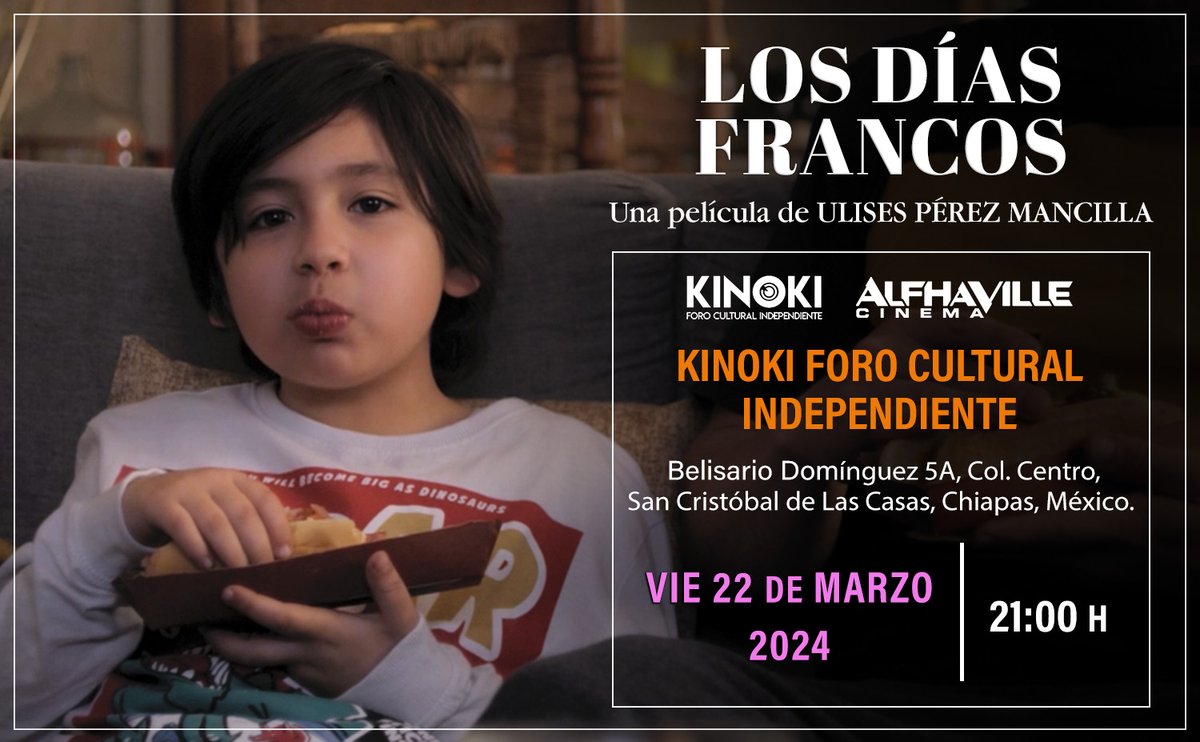 alfhaville's tweet photo. #DóndeVerLosDíasFrancos
Seguimos en caratelera con la ópera prima del Dir. Ulises Pérez Mancillla, donde Stephanie Salas debuta con un papel esteler.
¡Nos vemos en #CinetecaDeLasArtes, #Kinoki, #CinematógrafoDelChopo y #CinetecaFICG!🍿🙌
@delfindeacero https://t.co/73xQSSgsLK