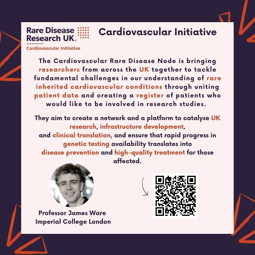 📌Meet the Cardiovascular Initiative node! Led by Prof James Ware @drjamesware, they aim to breach silos and forge connections to establish a trusted, accessible and investable platform for #Cardiovascular #RareDiseaseResearch.
#diseaseprevention  #patientregistry