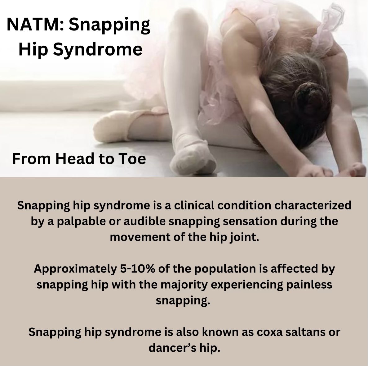 ALATA_Inc's tweet photo. NATM- From Head to Toe, Injury 9: Snapping Hip Syndrome! #natm2024 #athletictraining #headtotoe #snappinghipsyndrome
@SEATA9 @NATA1950 https://t.co/vd5HhCshvT