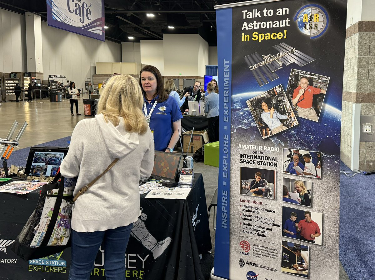Hanging out at NSTA with <a href="/ARISS_Intl/">ARISS - Amateur Radio on the ISS</a>  and Estes rockets.