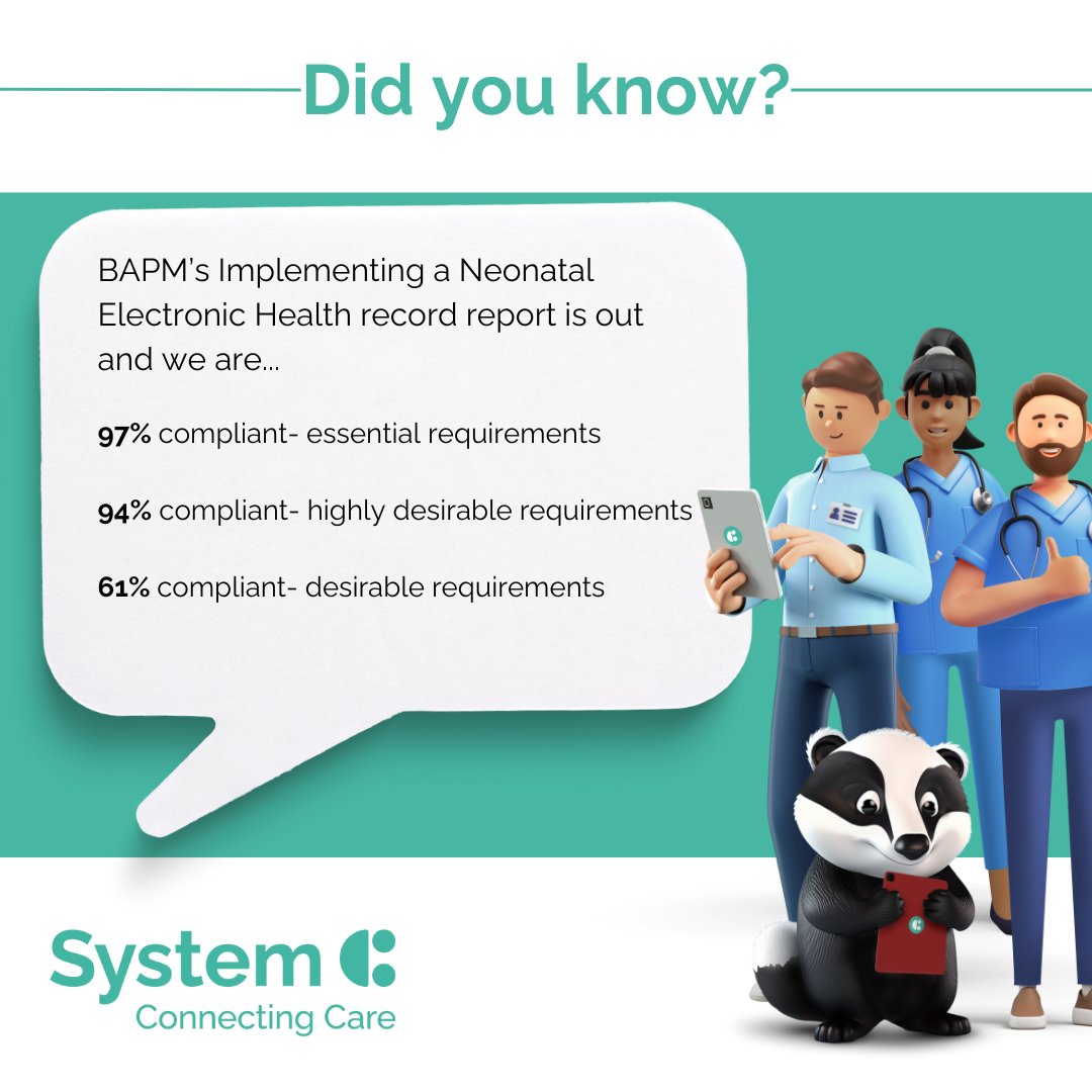 📃 BAPM's Implementing a Neonatal Electronic Health Record report is out!📃 We have compared BadgerNet Neonatal EPR with the suggested requirements in the report. Here are the results! @BAPM_Official report bit.ly/49Iseai Neonatal EPR webinar bit.ly/4clh25b