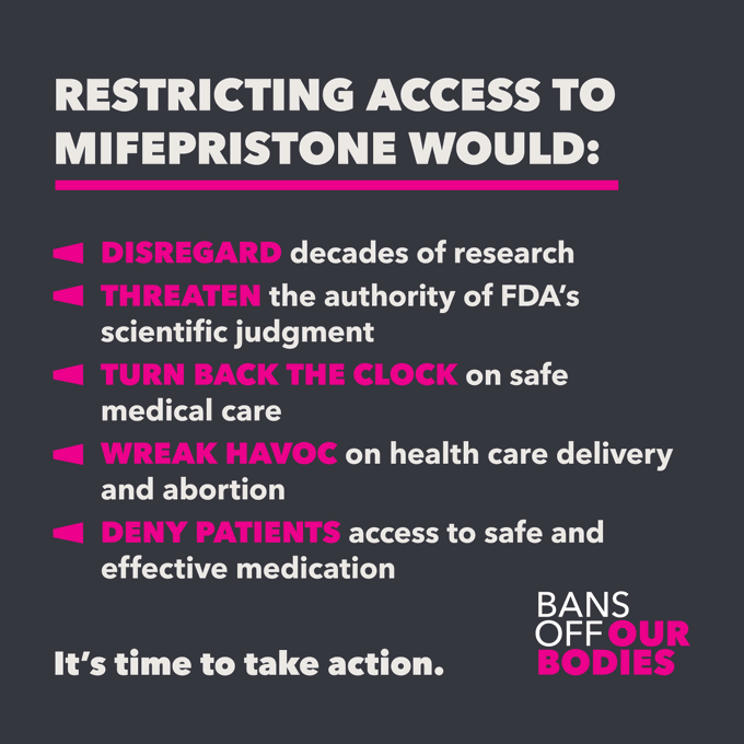Next Tuesday, SCOTUS will hear a case threatening a nationwide ban on mifepristone, a safe &amp; effective abortion medication.

While anti-abortion extremists continue their campaign to eliminate abortion access in every state, PPAC will continue to fight for reproductive freedom.