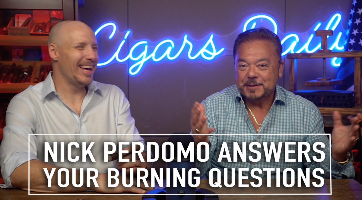 Nick Perdomo is THE guy to answer the most burning cigar questions! Watch Link: cigarsdailyplus.com/nick-perdomo-a… #cigarsdaily #cigars #perdomocigars @PerdomoCigars