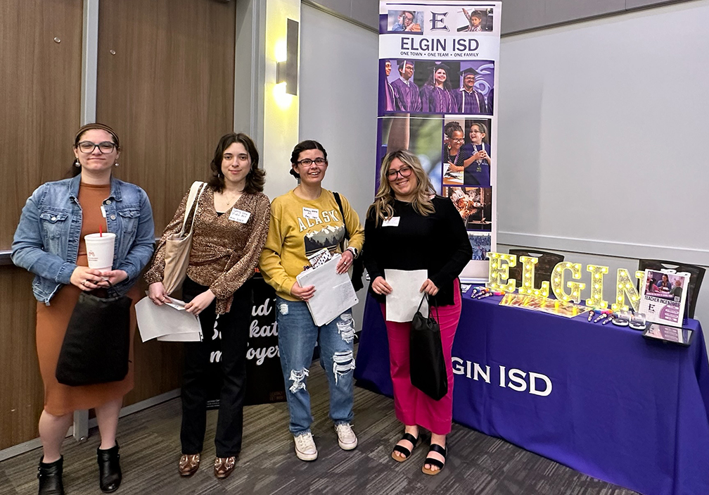 Our Human Capital staff has been shuffling around the state this week, making stops at <a href="/SamHoustonState/">Sam Houston State</a> , <a href="/UHouston/">University of Houston</a> and <a href="/UMHB/">Mary Hardin-Baylor</a> in the hopes of bringing more bright minds to Elgin ISD. More about our district at elginisd.net 
Available jobs at: applitrack.com/ElginISD/onlin…