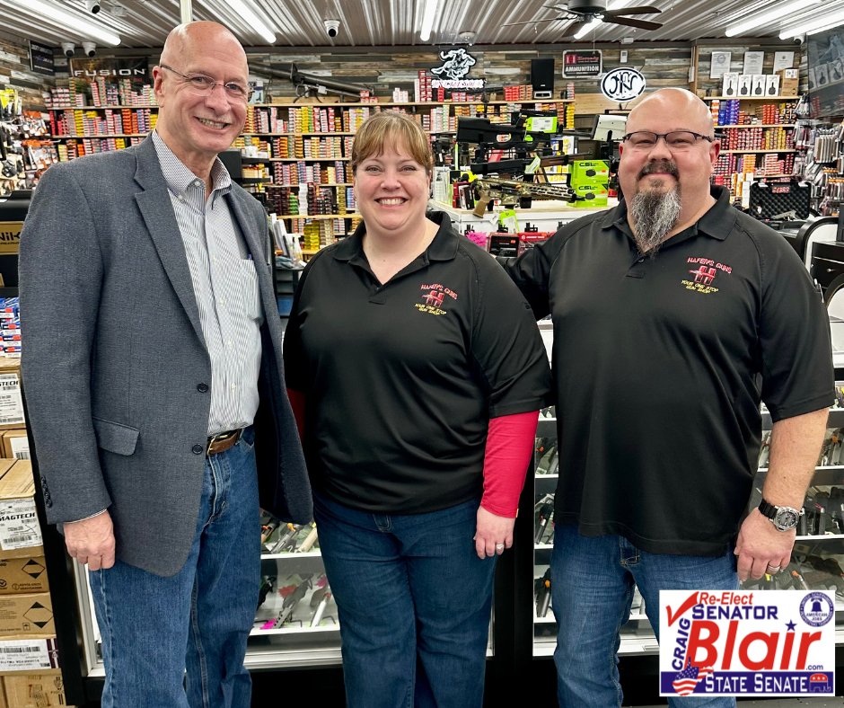 Grateful for support from the Hafers and proud to have NRA endorsement. Thanks NRA Rep Art Thomm, Delegate Charles Horst, and the Hafers for your dedication to the 2nd Amendment!