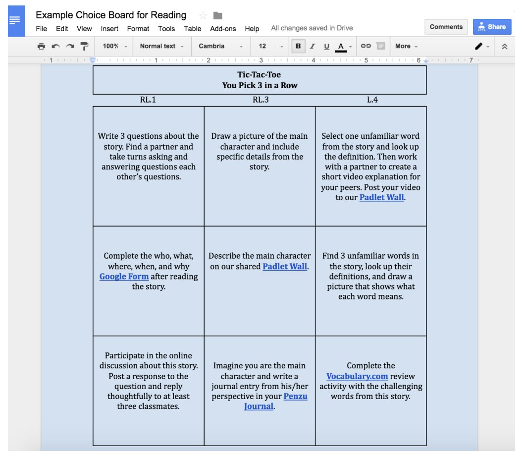 🛠️ Build custom digital #ChoiceBoards! A seamless way to incorporate differentiation, offer student choice, & assess learning. For detailed instructions & advice tap 👉🏻 bit.ly/3Rc9LdW #StudentLed #BlendChat #EdChat